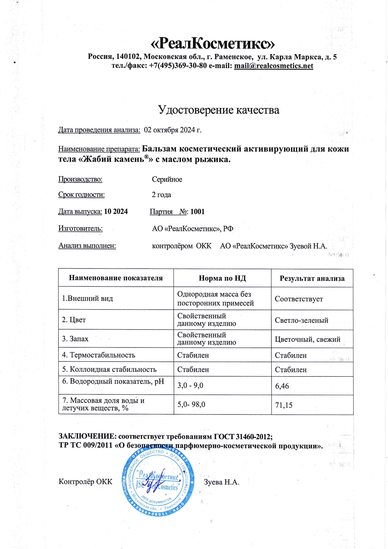 Паспорт №1020241001